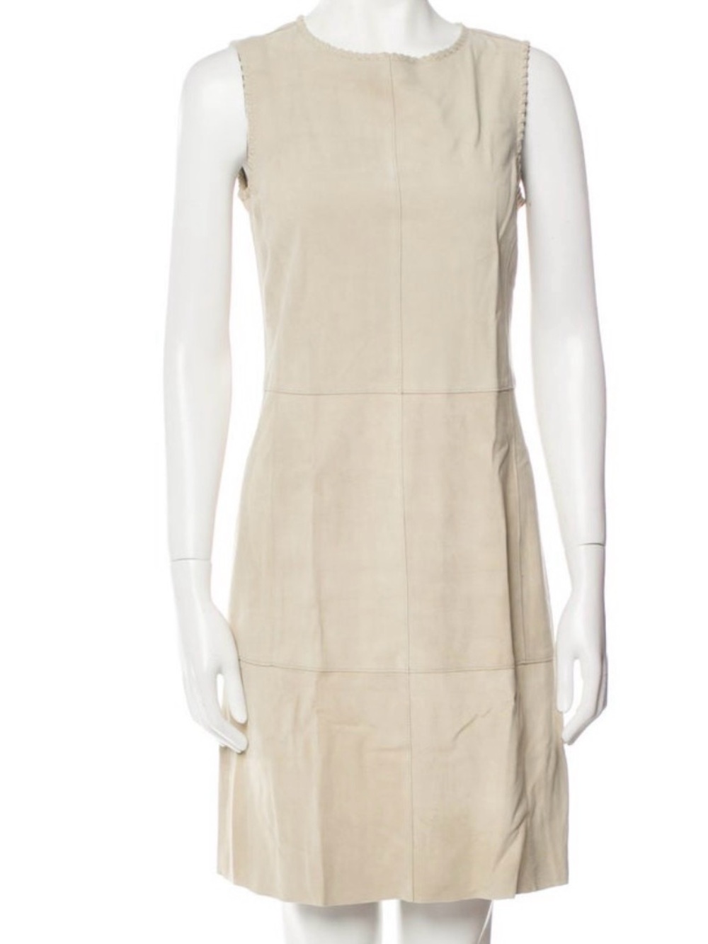 Vince Lamb Leather Mini Dress - Neutral Capsule classic 
Sleeveless S